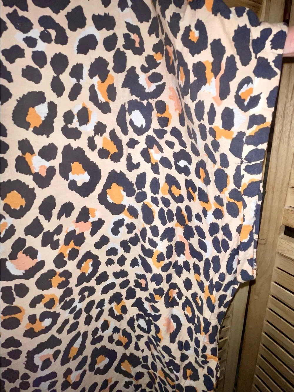Umgee XL Leopard Animal Print Oversized Tunic Shift Dress Boho